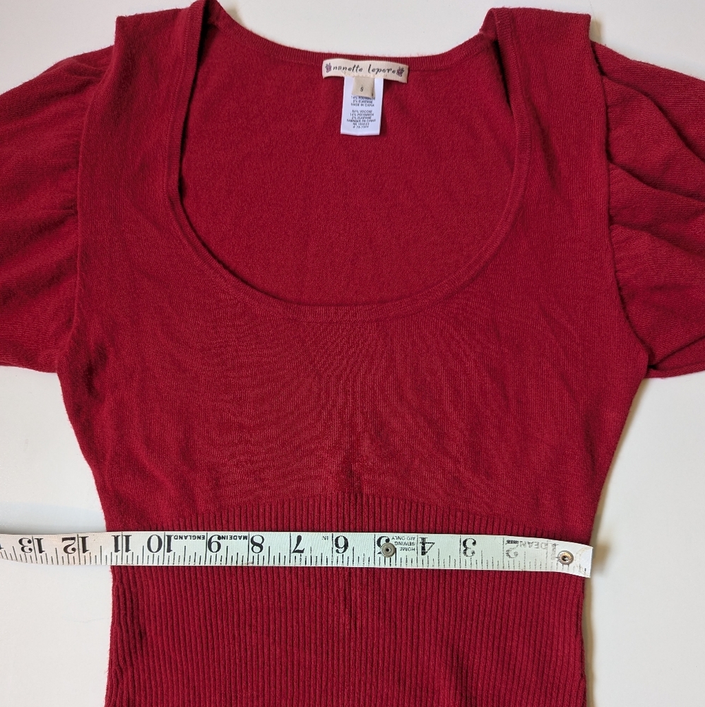 Y2K Nanette Lepore Puffed Sleeve Top - Picture 8 of 8